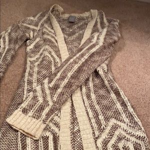 Brown and tan cardigan